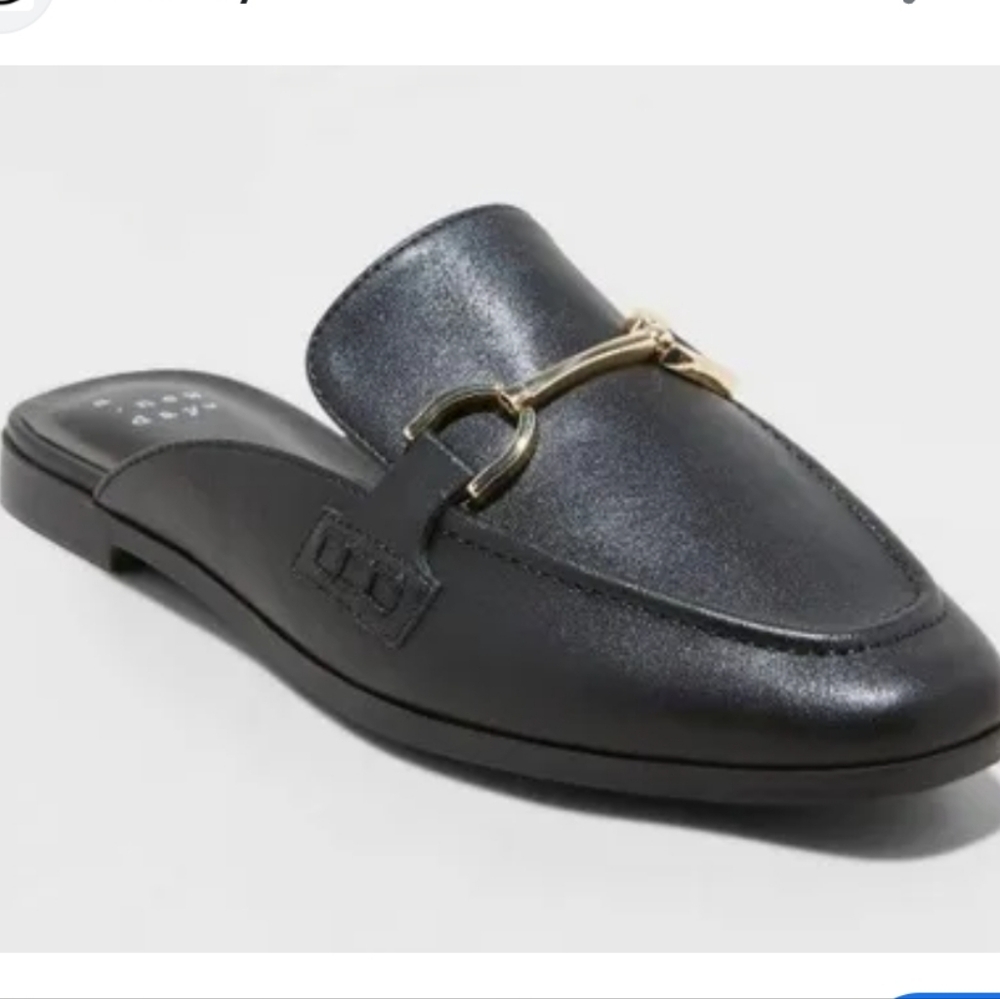 A New Day Sandy Mule Flats Target Black Loafer Style Size 7